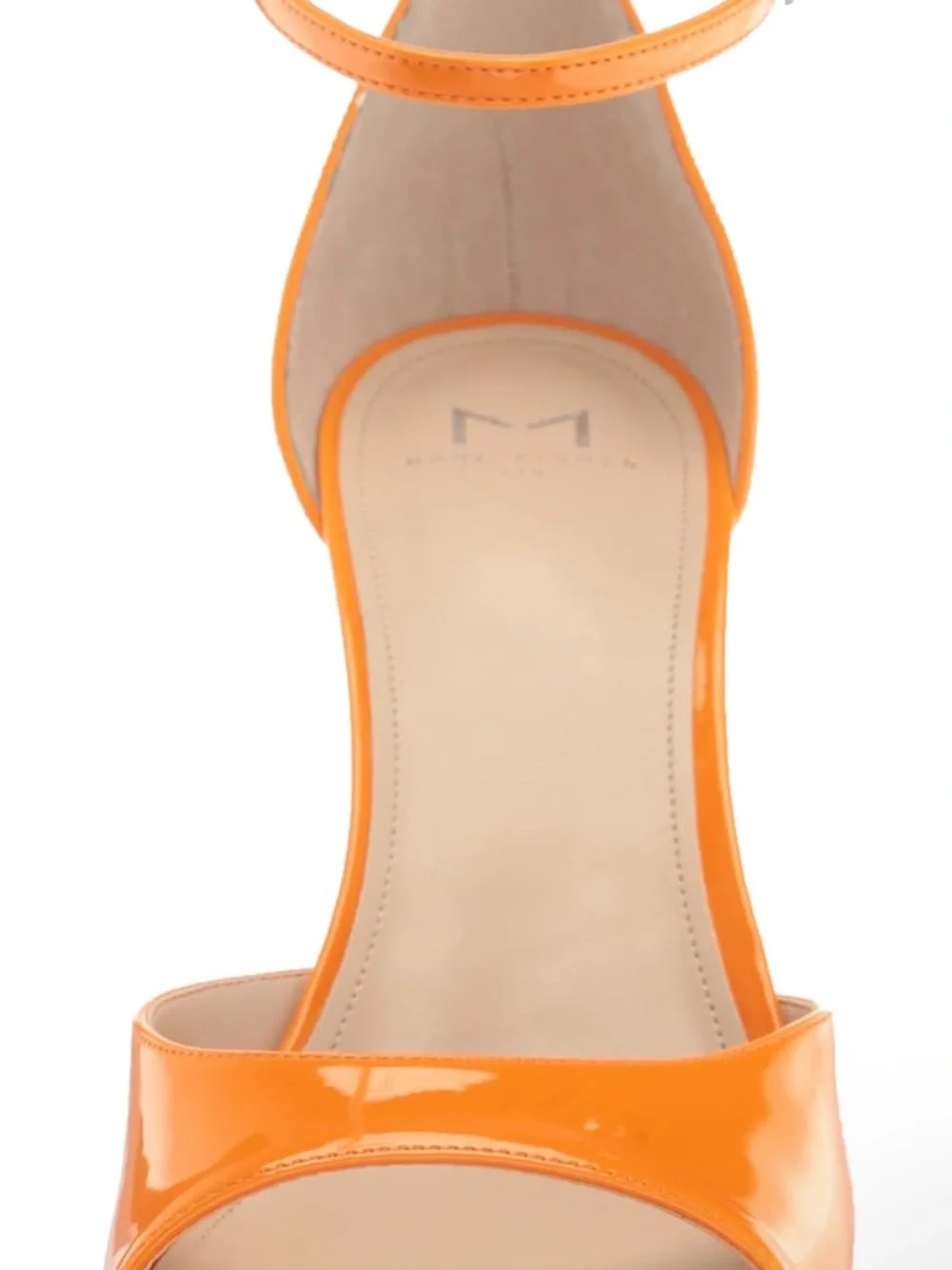 Marc fisher Orange Patent Wedge Sandals with Ankle Strap